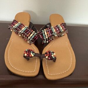 A/M Ladies beaded sandals size 9m